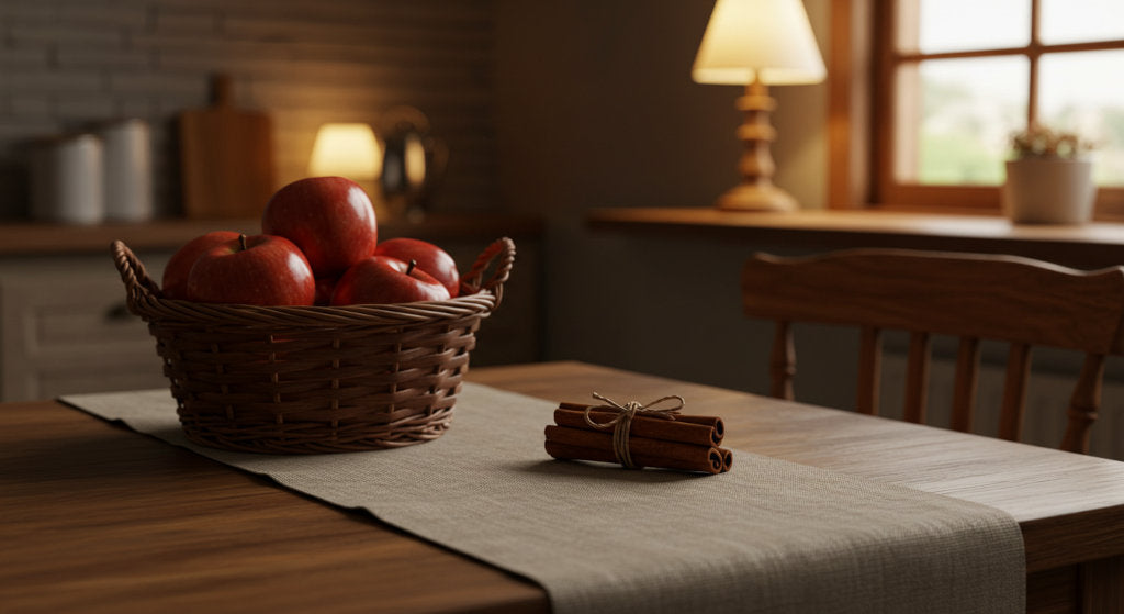 Apple Cinnamon Autumn Kitchen Scene for Warm Fragrance Atmosphere