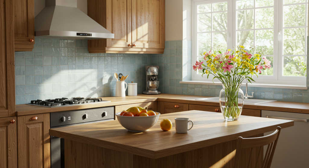 Modern kitchen designed to stay fresh with natural odor elimination
