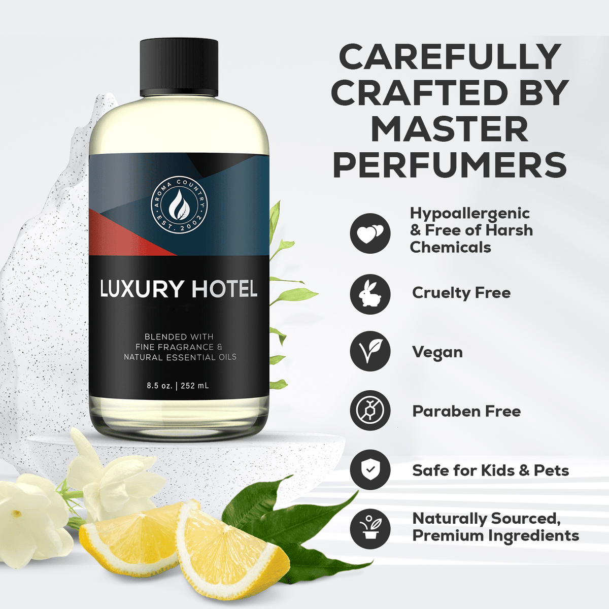 Premium home scent aroma oil crafted by master perfumers with clean ingredients designed for consistent luxury fragrance diffusion