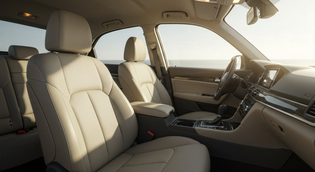 Odor neutralizing spray restores freshness to a clean car interior
