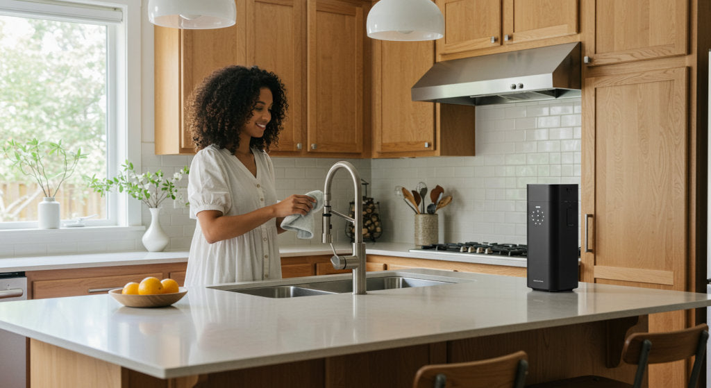 This moment highlights how scent completes the transition from meal prep to calm, using home fragrance to restore balance and clarity.