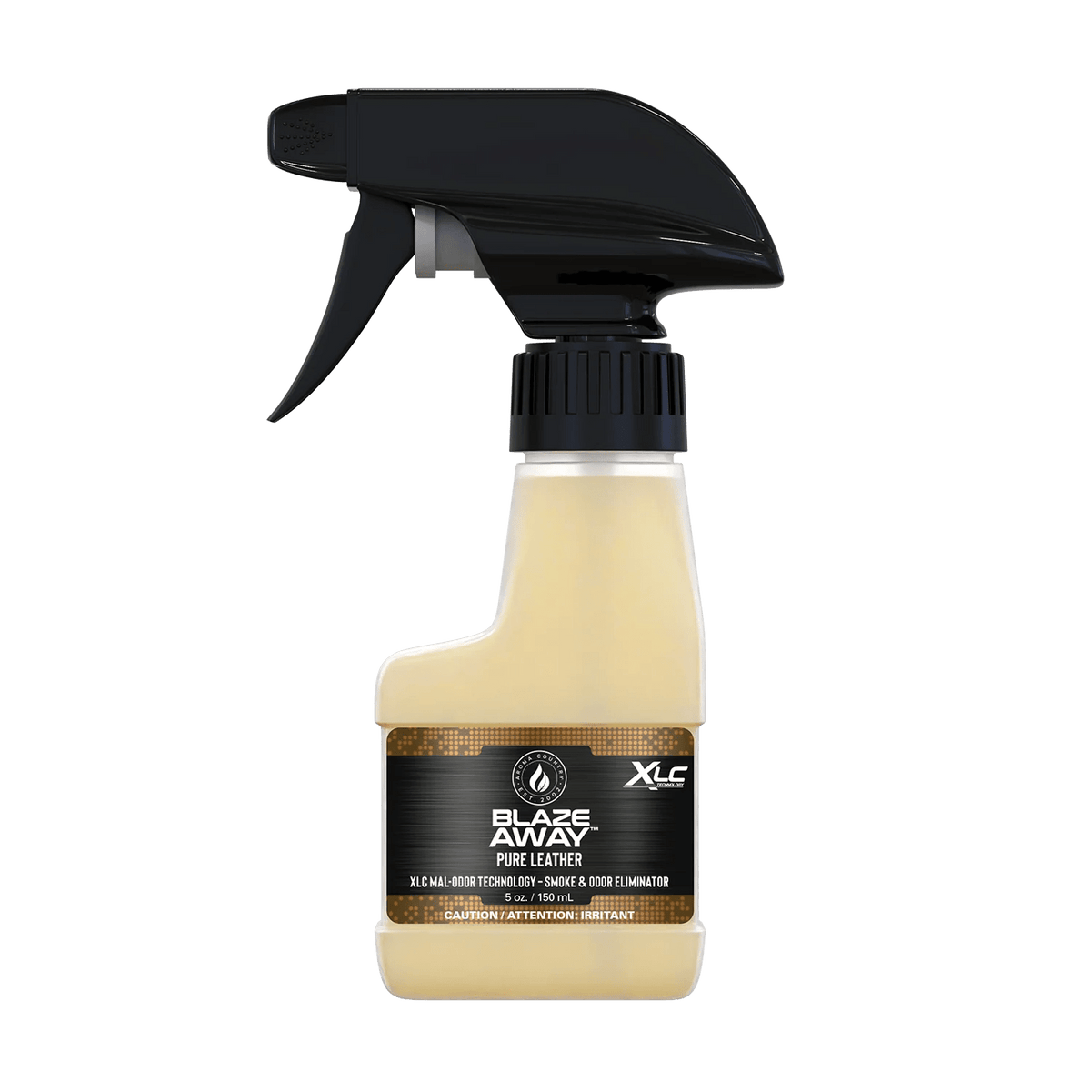 Blaze Away Legacy XLC Pure Leather 5 oz smoke odor neutralizer, travel-size spray with a bold leather aroma for effective elimination of smoke and stubborn indoor odors